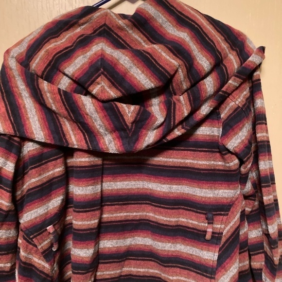 OBEY Propaganda Large Cotton Multicolor Stripped Hooded Jacket - Picture 6 of 7